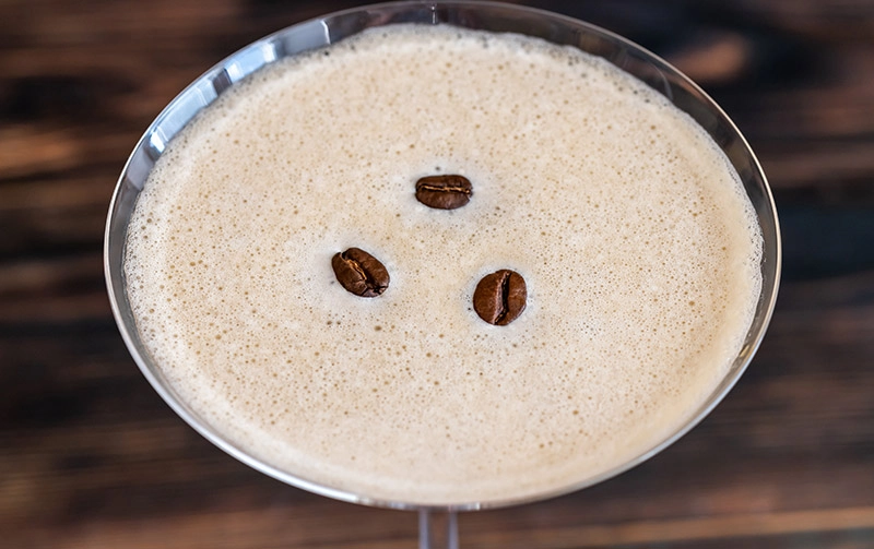 coffee beans in alcohol