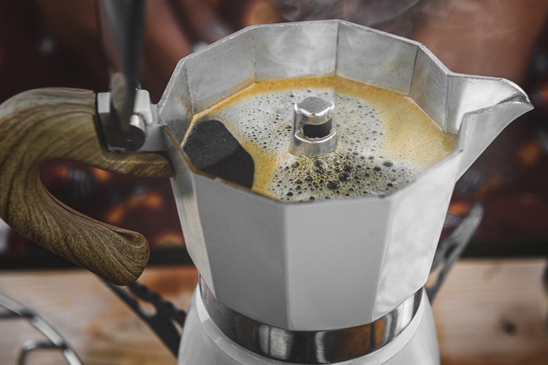 coffee in moka pot