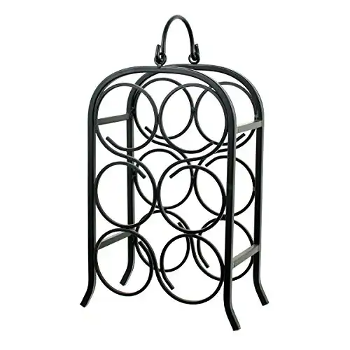 Oenophilia Wine Arch Wine Rack, Free Standing Wine Holder Rack, Countertop, Bar, Wine Cellar, 6 Bottle