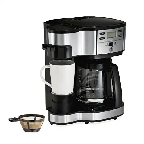 Hamilton Beach 2-Way 12 Cup Programmable Drip Coffee Maker & Single Serve Machine