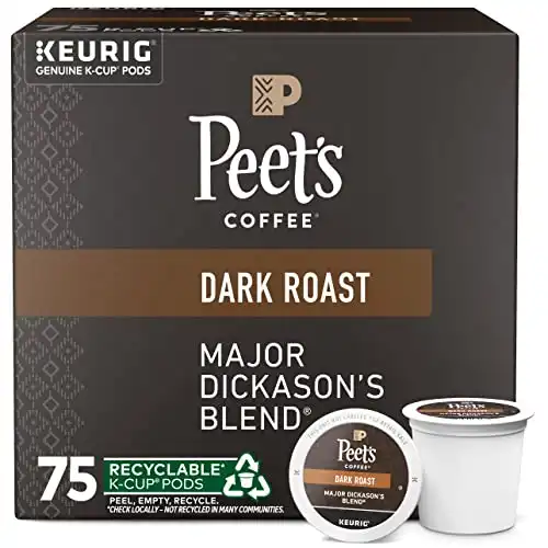 Peet’s Coffee Dark Roast K-Cup Pods – Major Dickason’s Blend